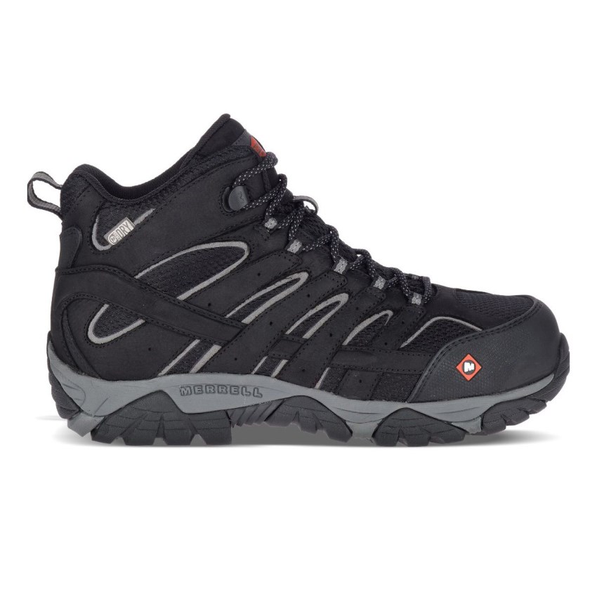 Bottes de Securite Merrell Moab Vertex Mid Waterproof Comp Toe Noir Homme | H.M.EJHR